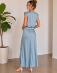 Dusty Blue Eliana Top