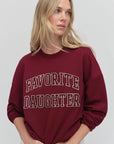 Vino Velvet Stone The Collegiate Embroidery Sweatshirt