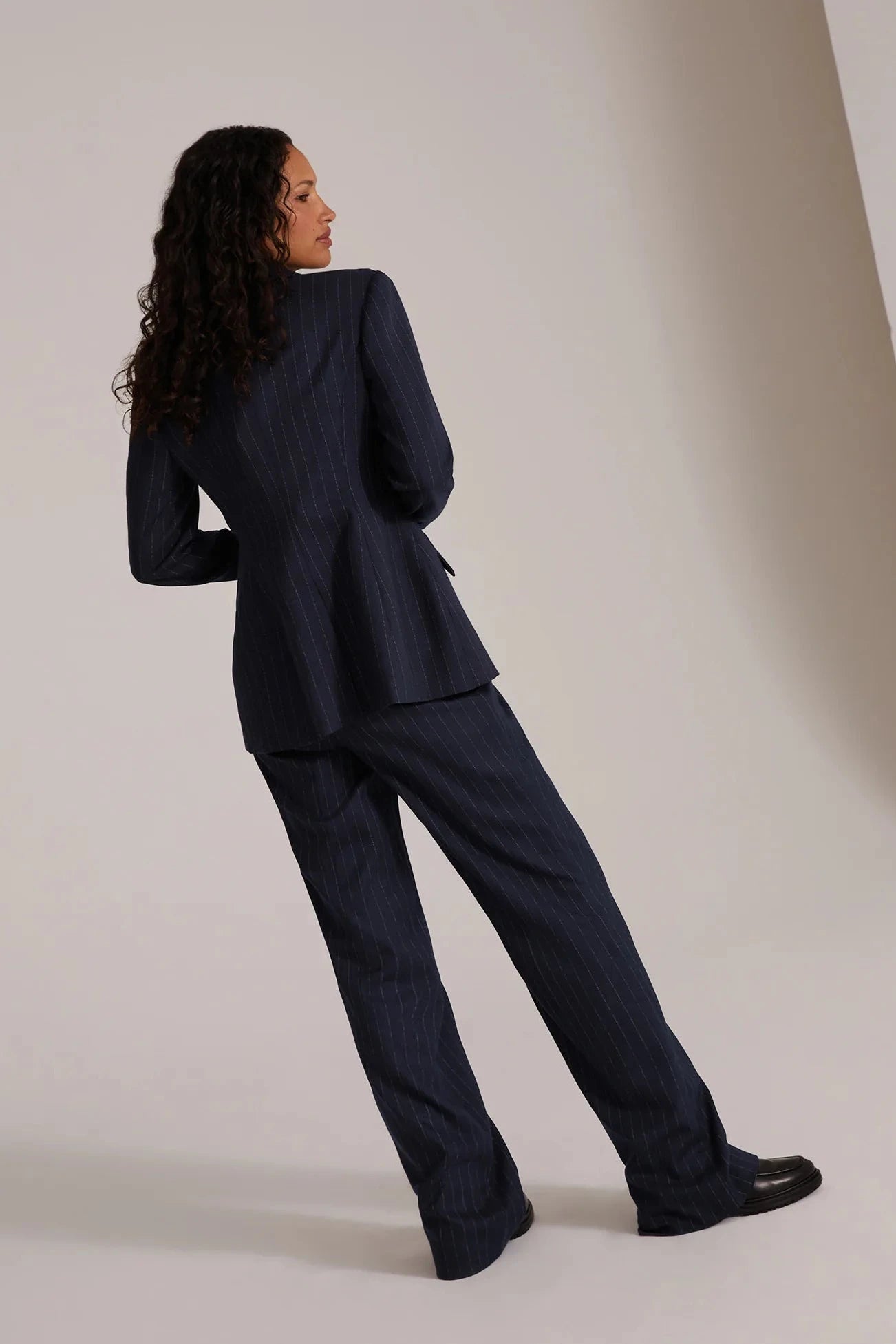 Navy Pinstripe The Favorite Blazer