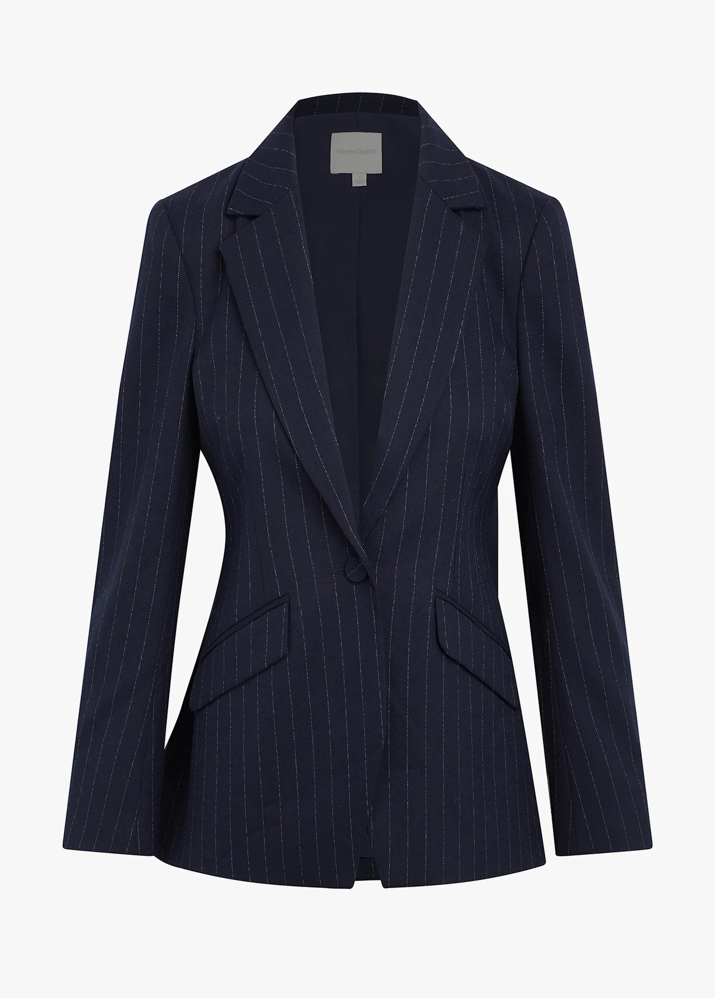 Navy Pinstripe The Favorite Blazer