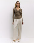 Taupe Amber Top