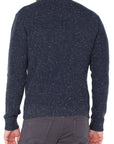 Indigo Blue Men's Donegal Rib 1/4 Zip Sweater