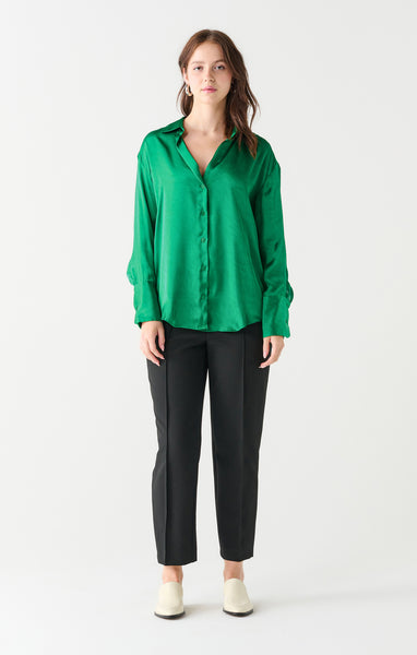 Emerald Button Up Top (PLUS: X-3X)