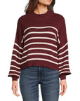 Maroon Stripe Niki Sweater
