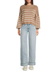 Cocoa Stripe Niki Sweater