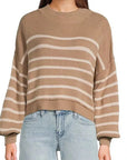 Cocoa Stripe Niki Sweater