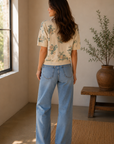 Beige Multi Tori Knit Top