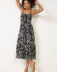 Black Charisma Tova Palm Midi Dress