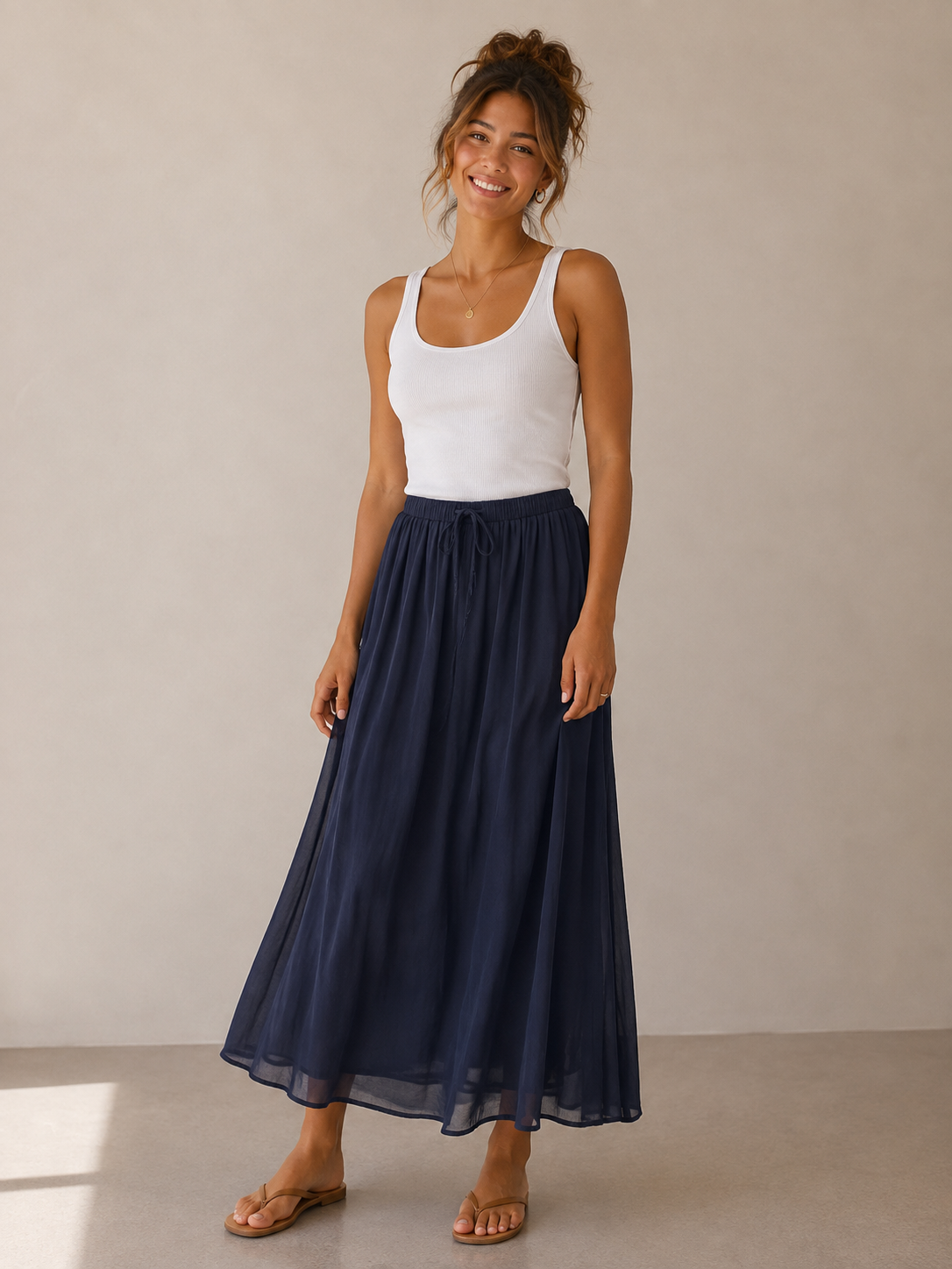 Deep Navy Waiverly Skirt