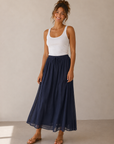 Deep Navy Waiverly Skirt