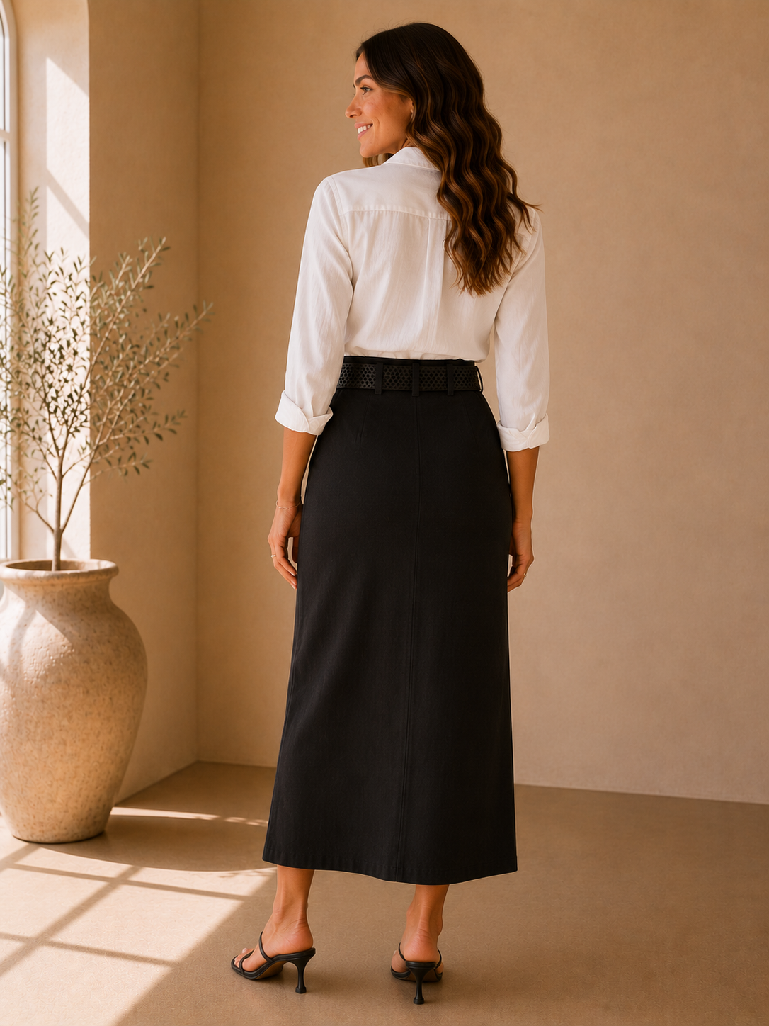 Navy Isabel Skirt