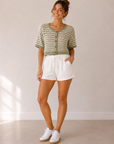 Light Olive Dahlia Top