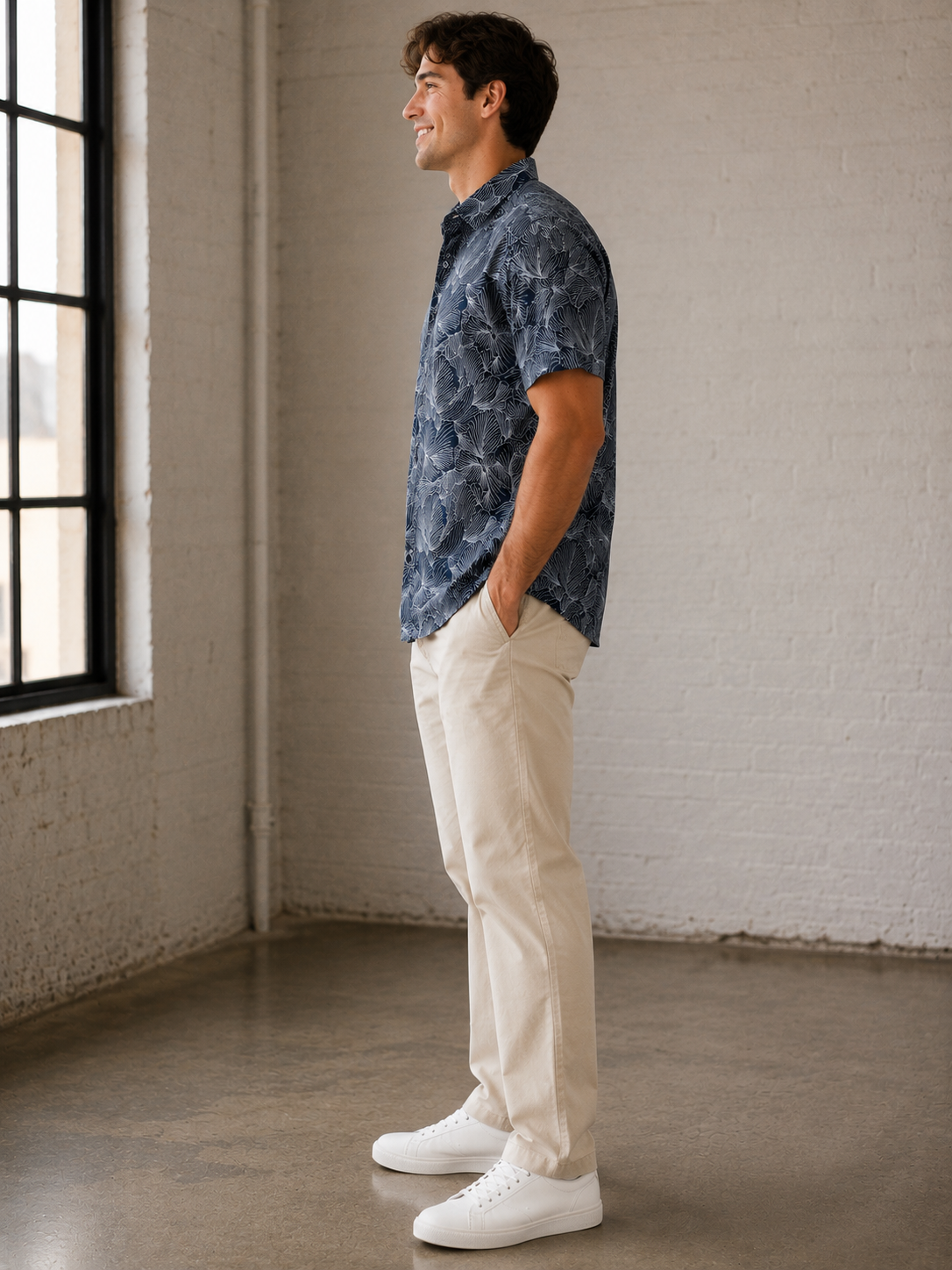 Navy Linden Short Sleeve Shirt