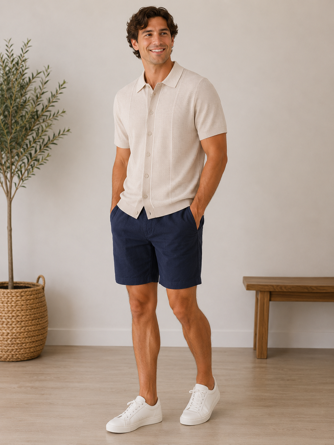 Oat Heather Ashe SS Shirt Sweater