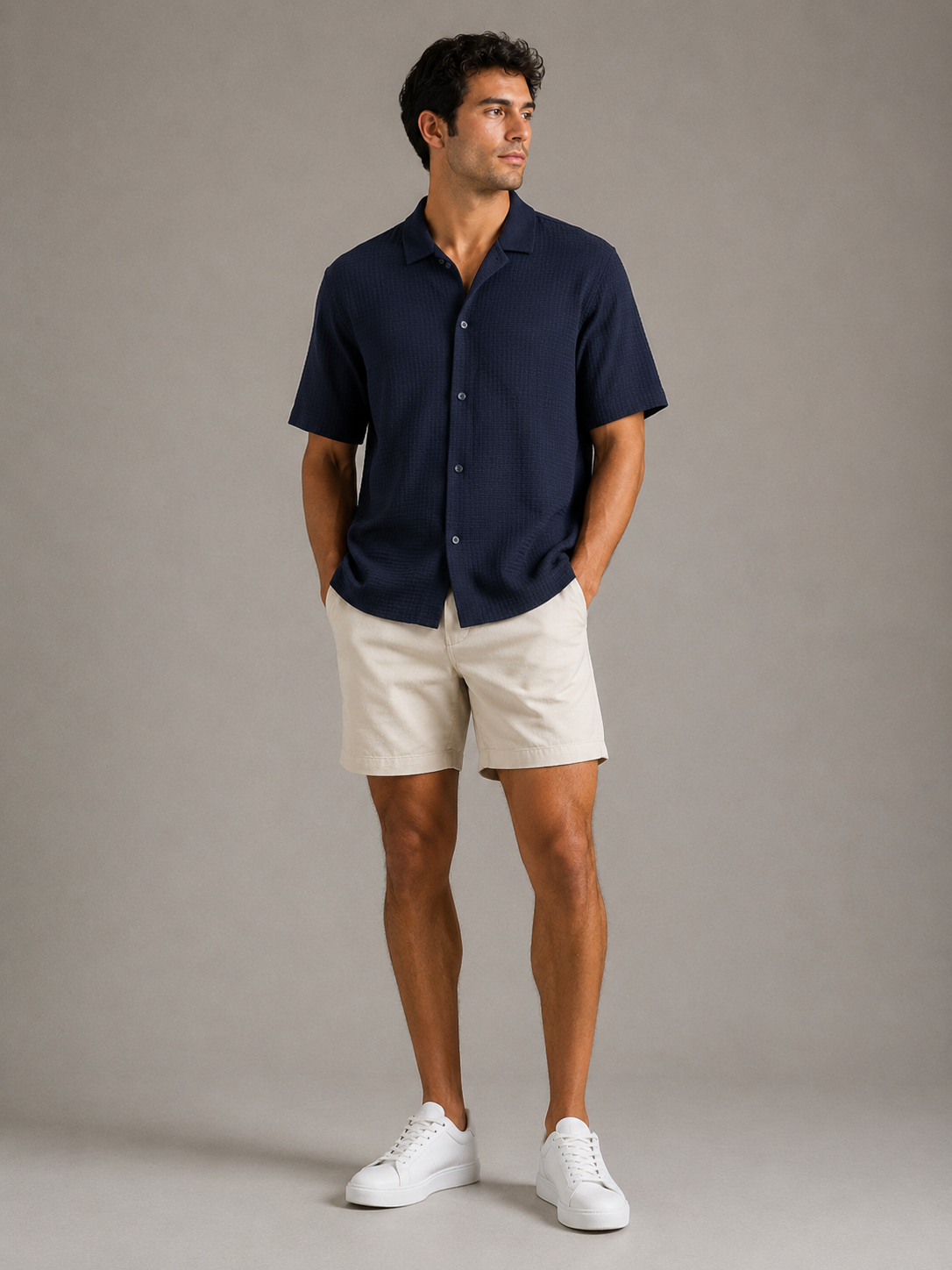 Navy Landry Short Sleeve Shirt