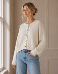 Ivory Arianna Knit Cardigan