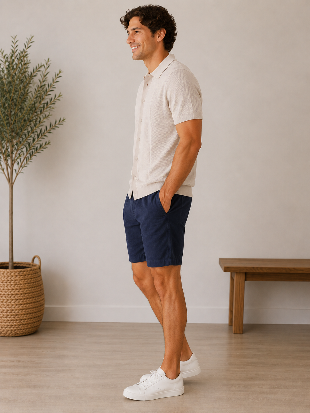 Oat Heather Ashe SS Shirt Sweater