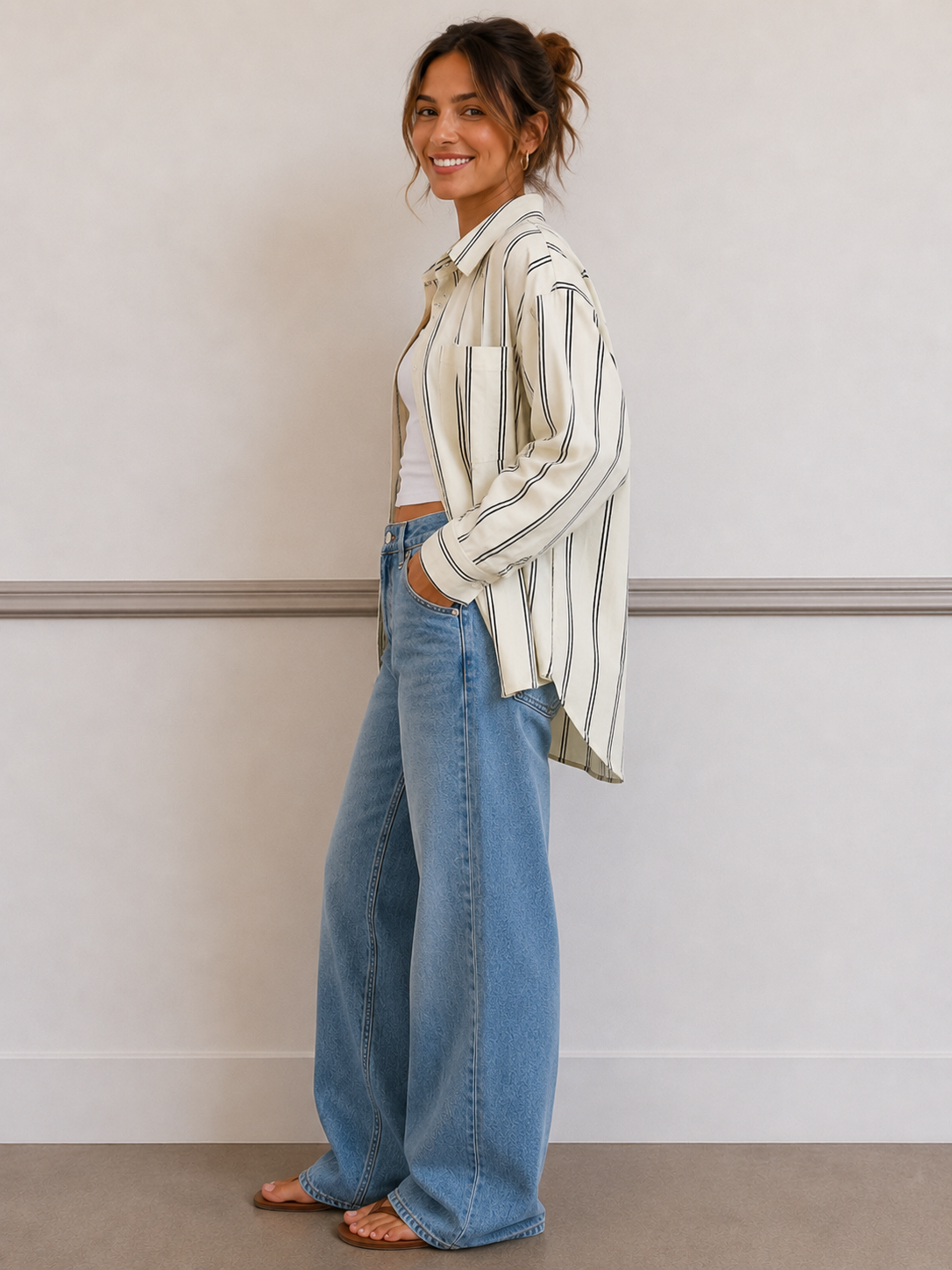 Navy &amp; Cobalt Gisele Top