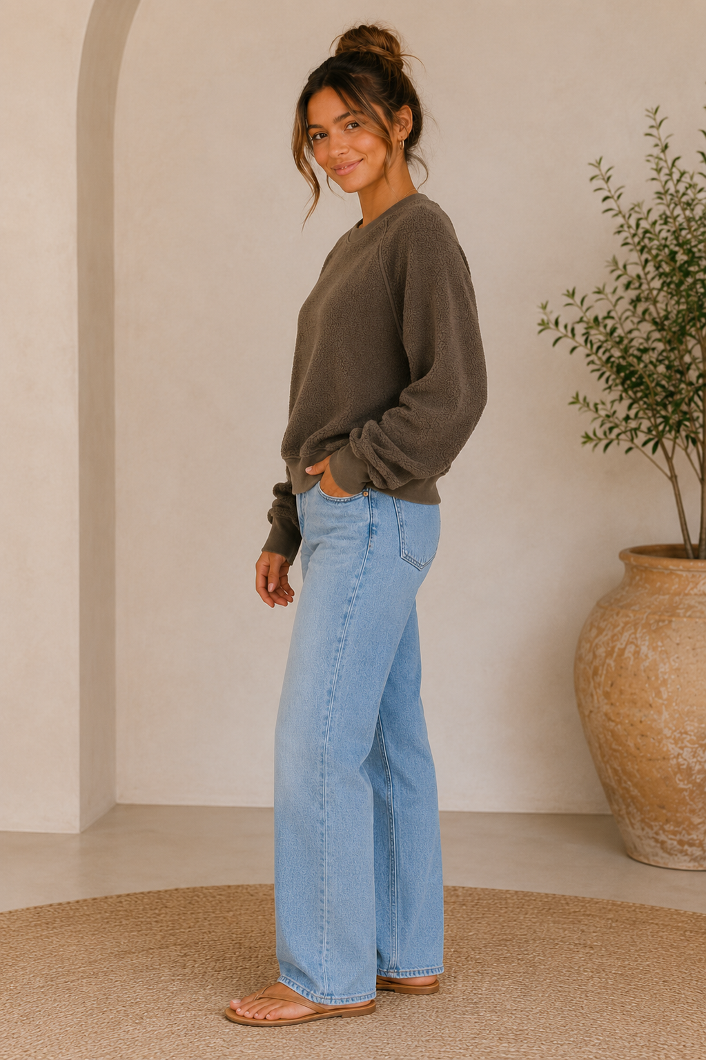 Dark Olive Ziggy Crewneck Sweatshirt