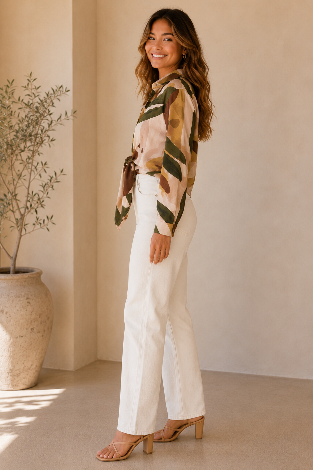 Sage Brown Ruthie Blouse