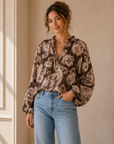 Brown Rachel Top
