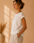 White Natalie Sheer Bubble Sweater Top
