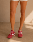 Coral & Off White Cleora Sneakers