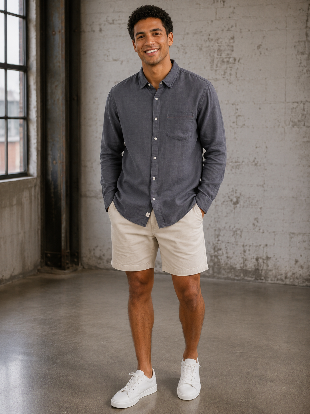 India Ink Stretch Selvage Longsleeve Shirt