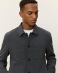 Dark Grey Melange Marseille Textured Jacket