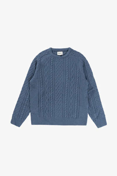 Slate Mohair Fishermans Knit