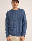 Slate Mohair Fishermans Knit