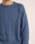 Slate Mohair Fishermans Knit