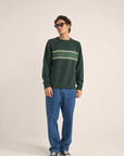 Dark Green Mohair Stripe Knit