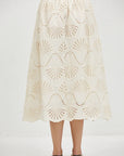 Natural Cannes Eyelet Skirt