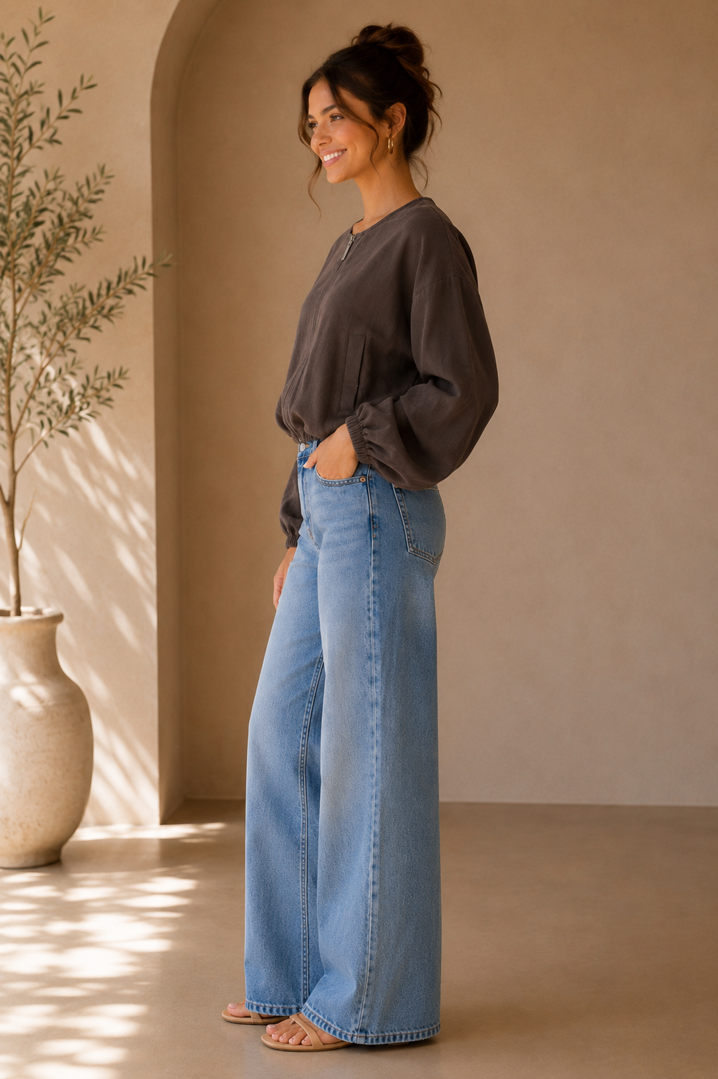 Rich Soil Linen Bubble Jacket