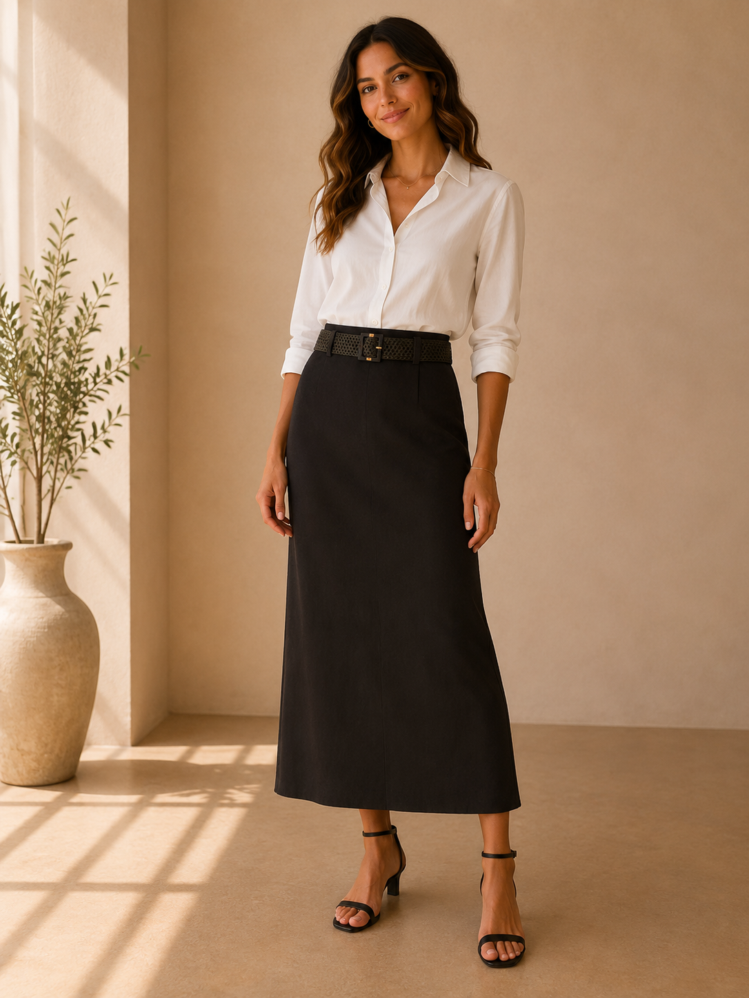 Navy Isabel Skirt