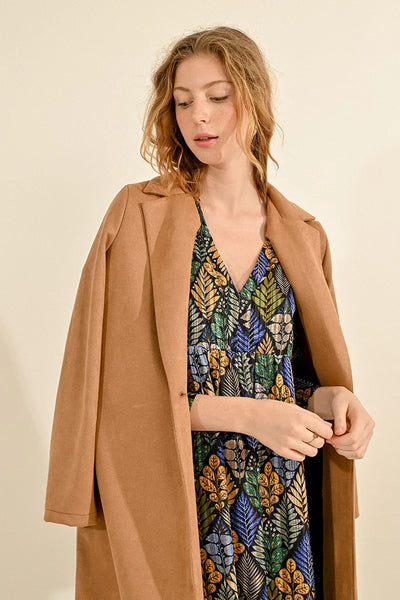 Camel Woven Coat