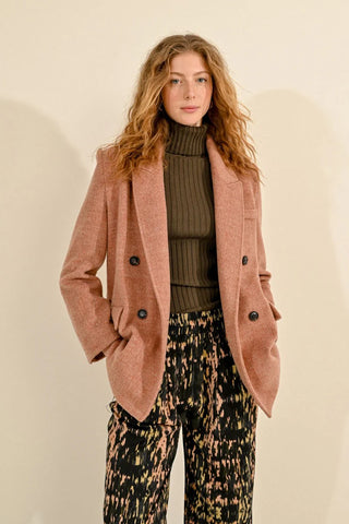 Pink Fall Woven Coat