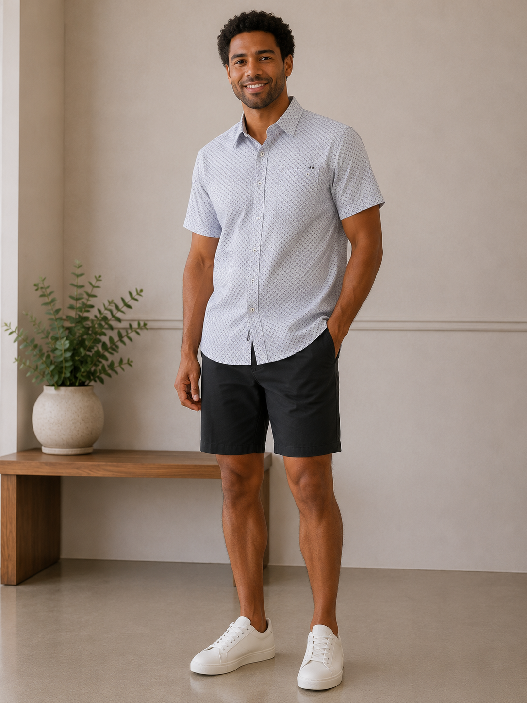 White Arcos Short Sleeve Top