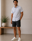 White Arcos Short Sleeve Top
