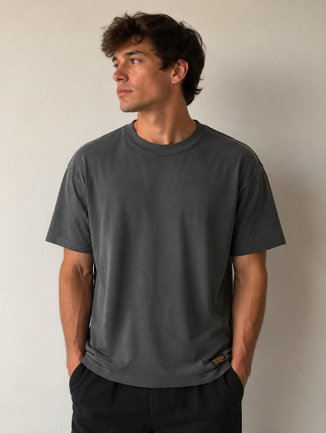 Black Midweight Tee