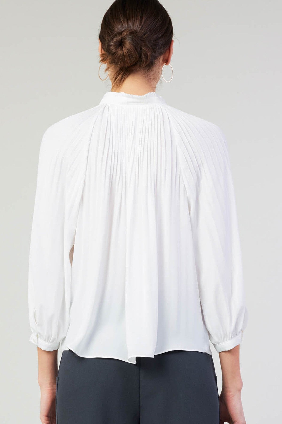 Off White Angela Pleated Top