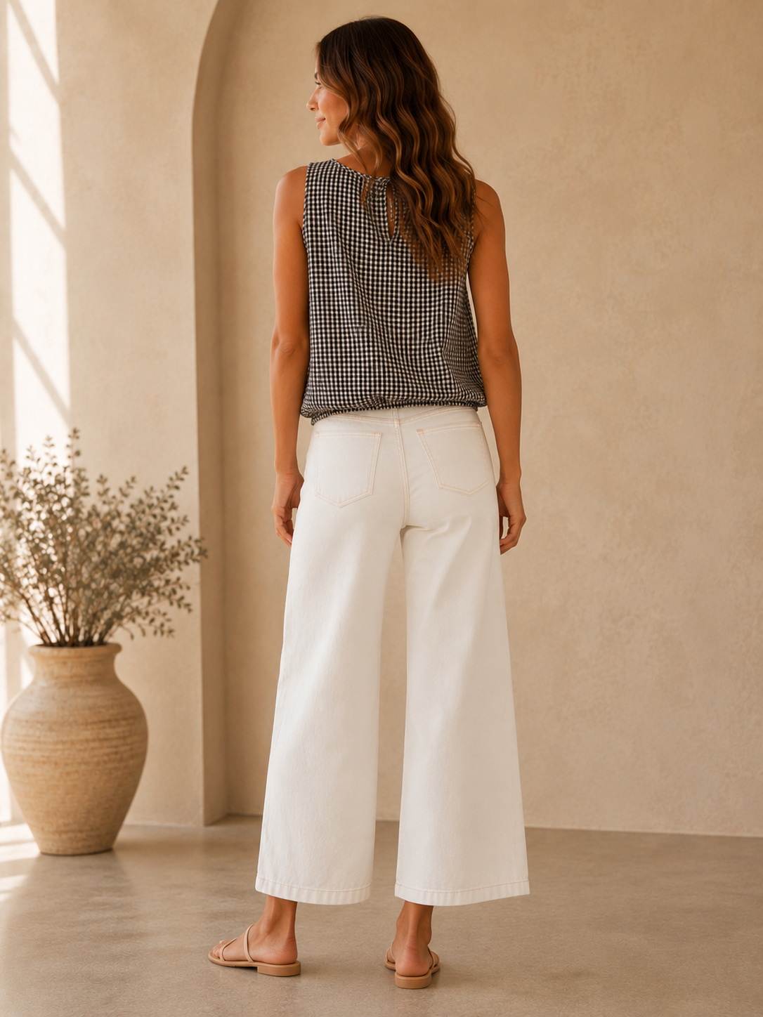 Black Gingham Merit Top