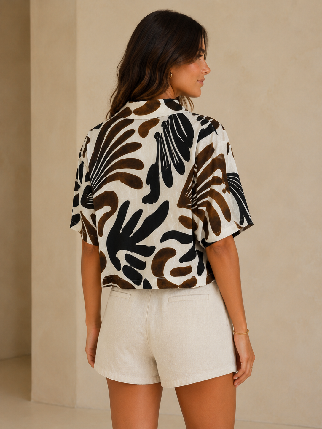 Black &amp; Brown Carly Top
