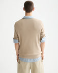 Plaza Taupe Linnen Blend Crew Neck