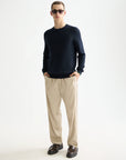 Sky Captain Linen Blend Crew Neck