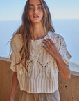Cream Cali Crochet Top