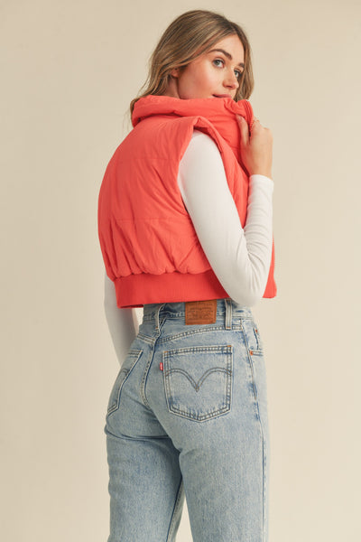 Candy Apple Red Cropped Vest