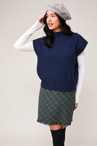 Navy Glance Sweater Top