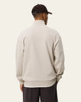Light Sand Crew Half-Zip Sweater